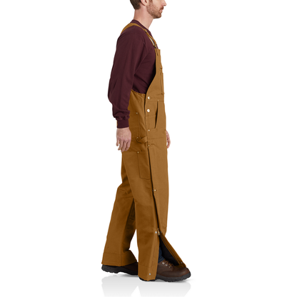 Loose Fit Firm Duck Insulated Bib Overall - BRN-Carhartt Brown | Carhartt 106672