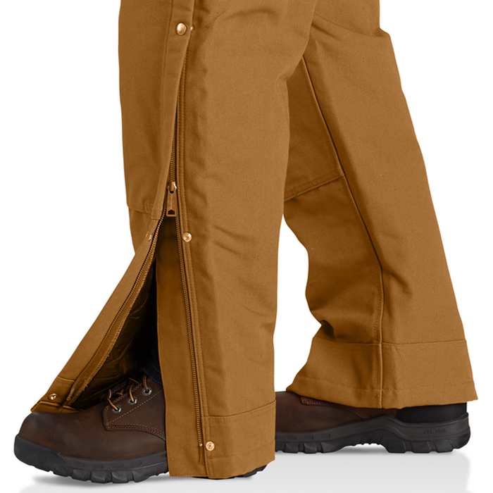 Loose Fit Firm Duck Insulated Bib Overall - BRN-Carhartt Brown | Carhartt 106672