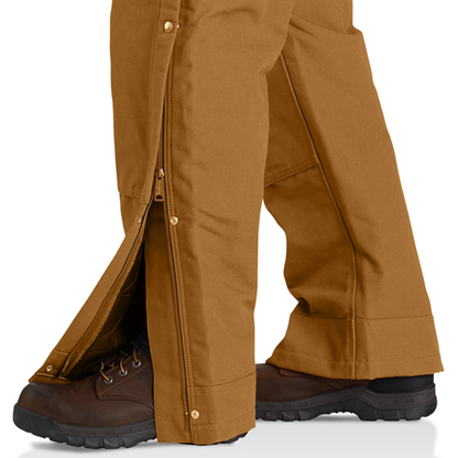 Loose Fit Firm Duck Insulated Bib Overall - BRN-Carhartt Brown | Carhartt 106672