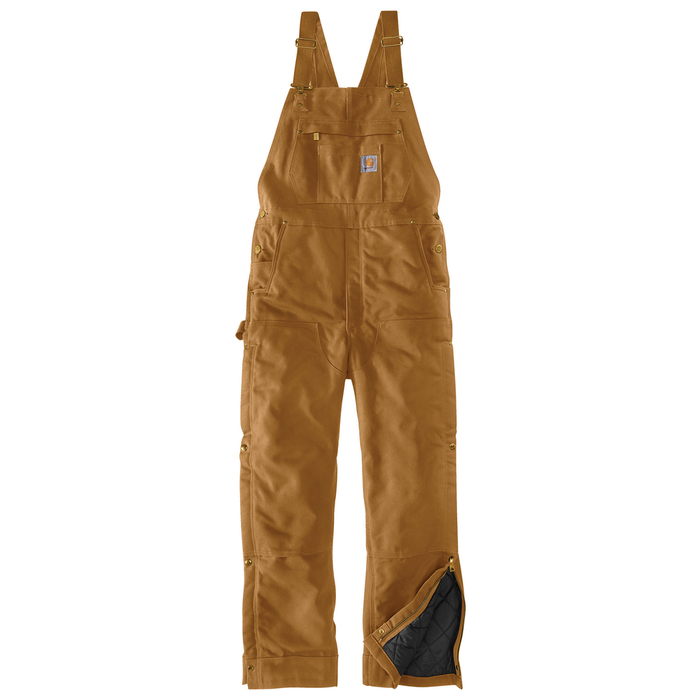 Loose Fit Firm Duck Insulated Bib Overall - BRN-Carhartt Brown | Carhartt 106672
