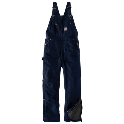 Loose Fit Firm Duck Insulated Bib Overall - DNY-Dark Navy | Carhartt 106672