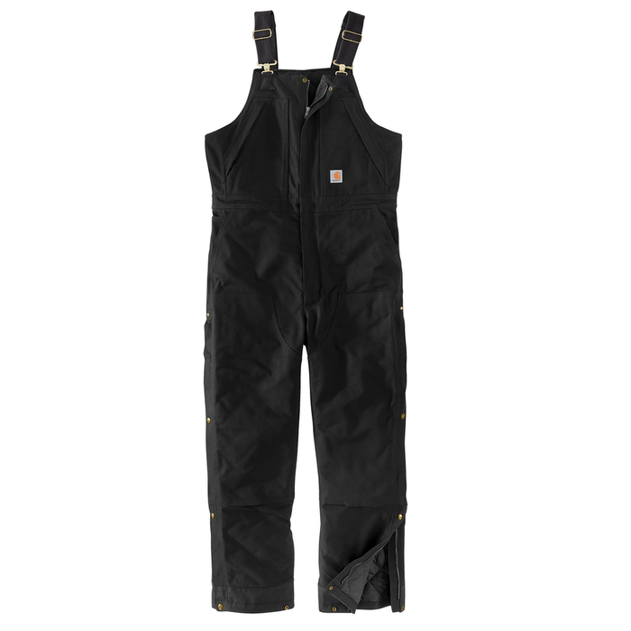 Loose Fit Firm Duck Insulated Biberall - BLK-Black | Carhartt 106682