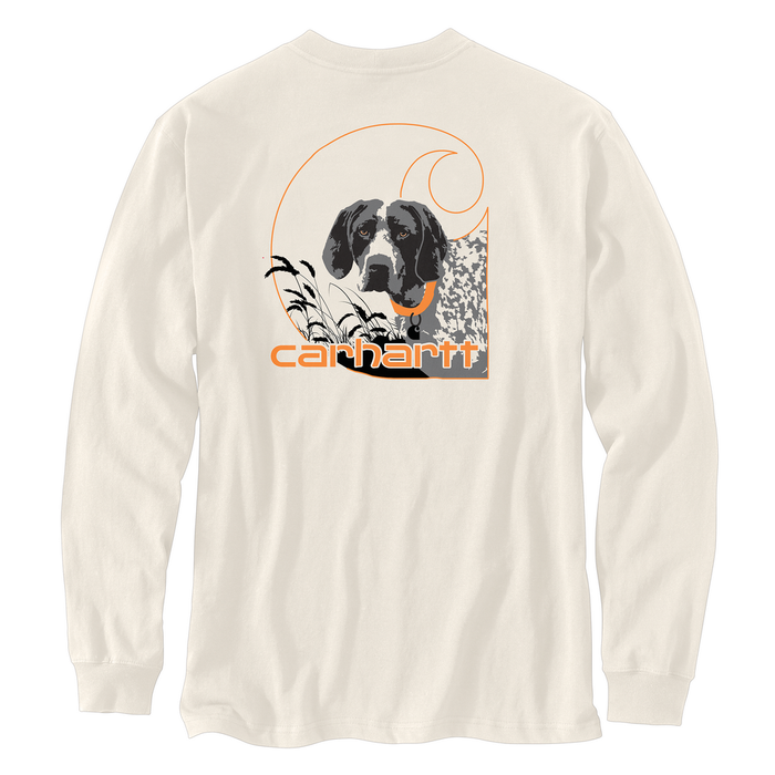Loose Fit Heavyweight Long-Sleeve Pocket Dog Graphic T-Shirt - W03-Malt | Carhartt 106922