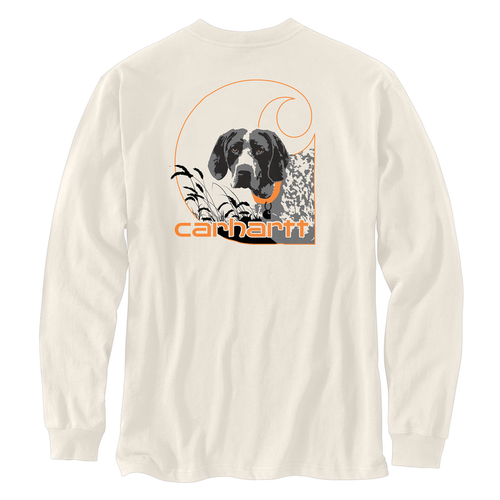 Loose Fit Heavyweight Long-Sleeve Pocket Dog Graphic T-Shirt - W03-Malt | Carhartt 106922