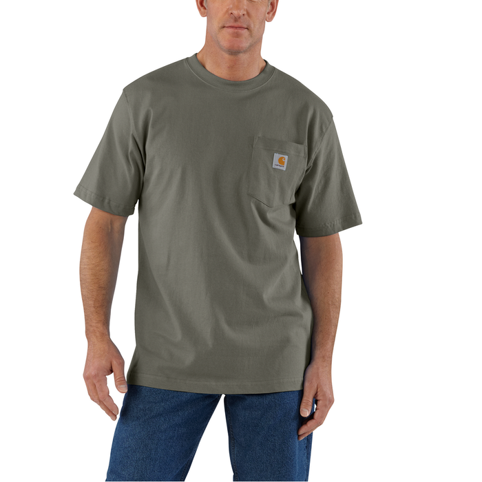 Loose Fit Heavyweight Short-Sleeve Pocket T-Shirt - DOV-Dusty Olive | Carhartt K87