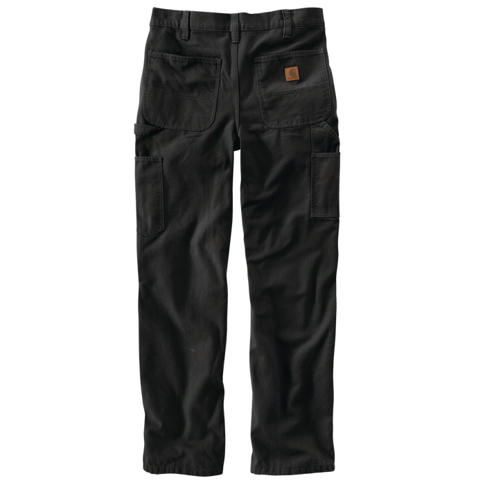 Loose Fit Washed Duck Flannel-Lined Utility Work Pant - BLK-Black | Carhartt B111