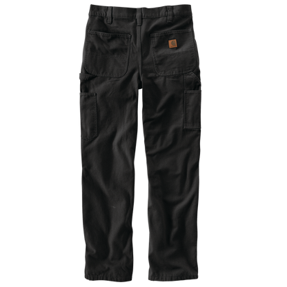 Loose Fit Washed Duck Flannel-Lined Utility Work Pant - BLK-Black | Carhartt B111