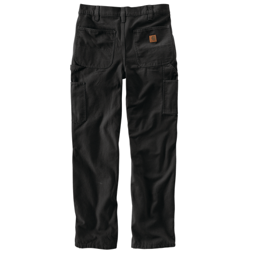 Loose Fit Washed Duck Flannel-Lined Utility Work Pant - BLK-Black | Carhartt B111