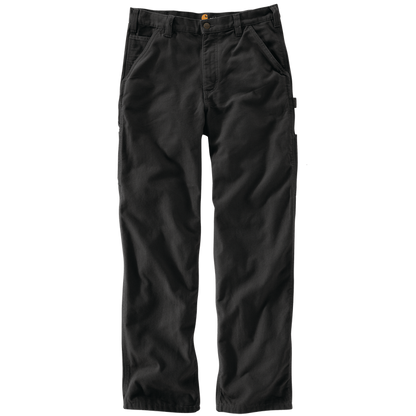 Loose Fit Washed Duck Flannel-Lined Utility Work Pant - BLK-Black | Carhartt B111
