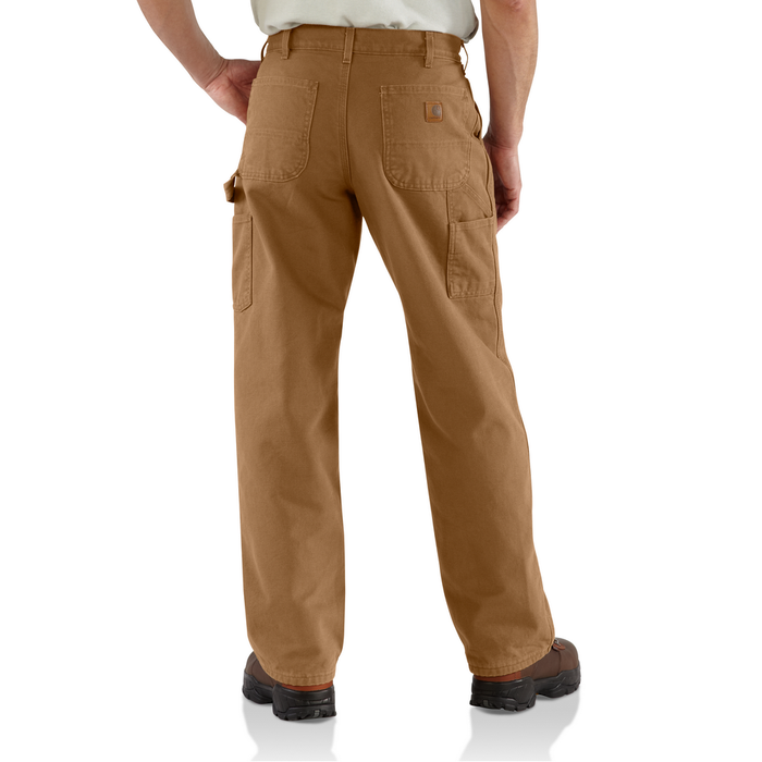 Loose Fit Washed Duck Flannel-Lined Utility Work Pant - BRN-Carhartt Brown | Carhartt B111