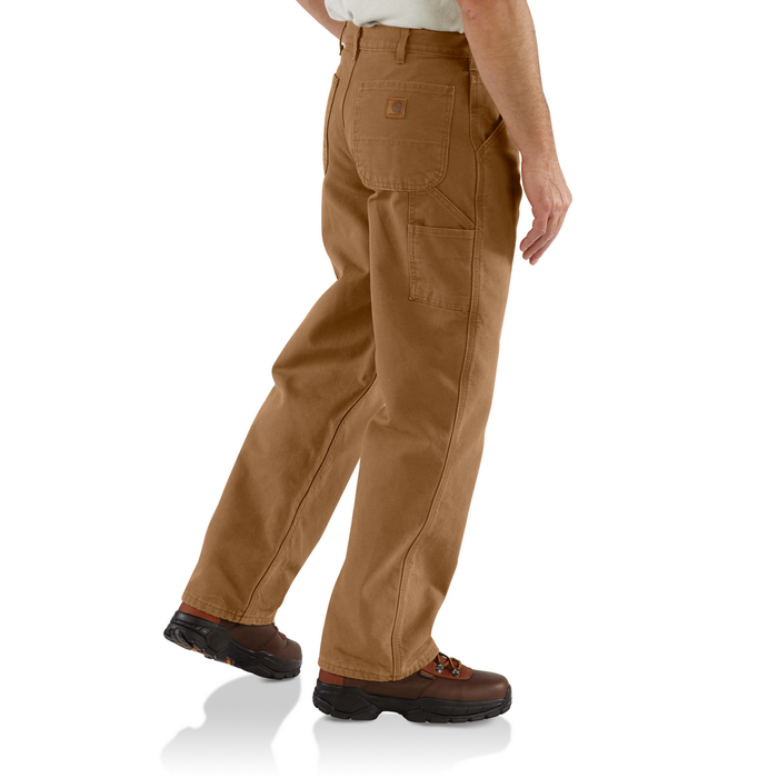Loose Fit Washed Duck Flannel-Lined Utility Work Pant - BRN-Carhartt Brown | Carhartt B111