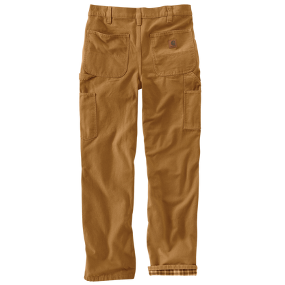 Loose Fit Washed Duck Flannel-Lined Utility Work Pant - BRN-Carhartt Brown | Carhartt B111
