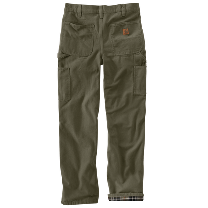 Loose Fit Washed Duck Flannel-Lined Utility Work Pant - MOS-Moss | Carhartt B111