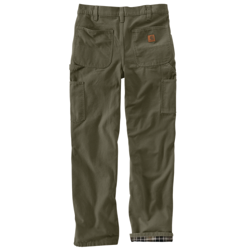 Loose Fit Washed Duck Flannel-Lined Utility Work Pant - MOS-Moss | Carhartt B111