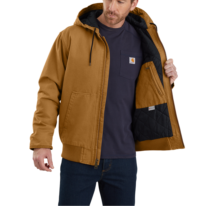 Loose Fit Washed Duck Insulated Active Jacket - BRN-Carhartt Brown | Carhartt 104050
