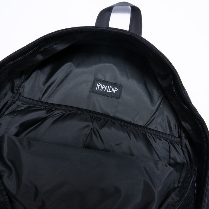 RIPNDIP Lord Nermal Corduroy Backpack (Black)