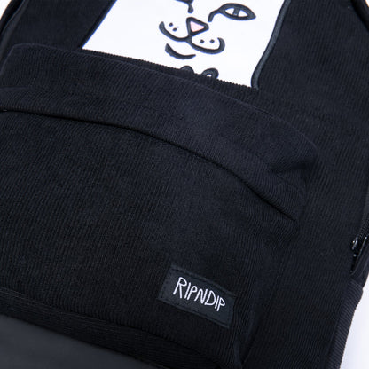 RIPNDIP Lord Nermal Corduroy Backpack (Black)