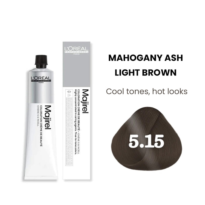 Loreal Majirel 5.15 Light Brown With Mahogany Ash 50Ml