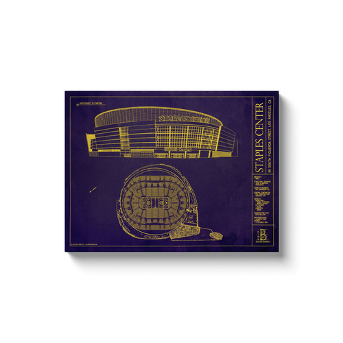 Los Angeles Lakers - Staples Center - Team Colors - 18x24" Canvas