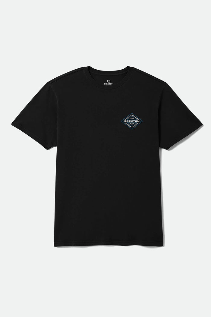 Men's Lowry Standard T-Shirt in the color Black Worn Wash - Front Product View