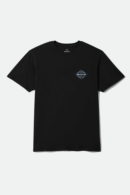 Men's Lowry Standard T-Shirt in the color Black Worn Wash - Front Product View