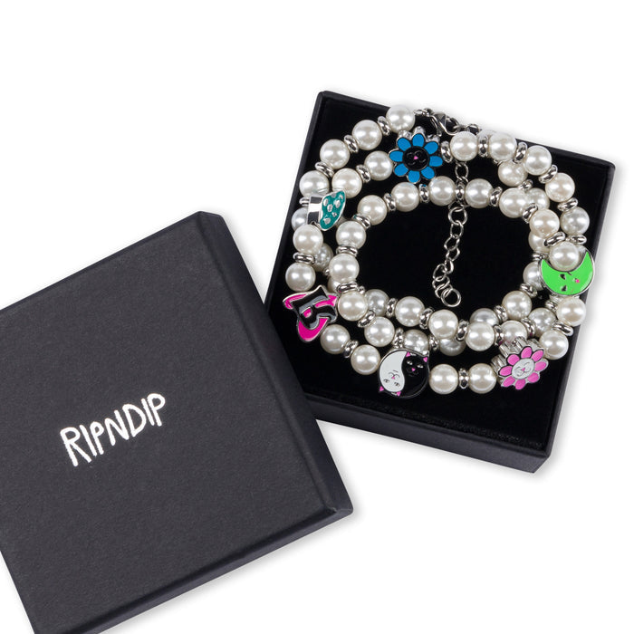 RIPNDIP Lucky Charms Pearl Necklace (Multi)