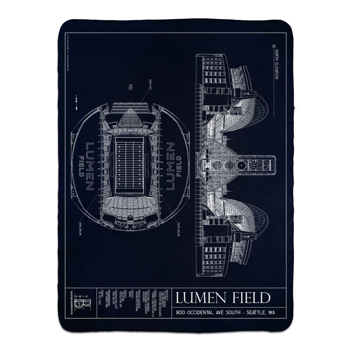 Lumen Field Fleece Sherpa Blankets