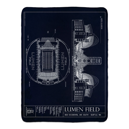 Lumen Field Fleece Sherpa Blankets