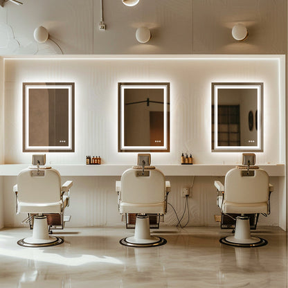 LUVODI Rectangular LED Bathroom Mirror Backlit + Front Lighted, Defogging