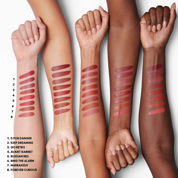M.A.C Cosmetics M·A·Cximal Silky Matte 12HR Wear Lipstick in unopened packaging, showcasing sleek black tube with silver accents.