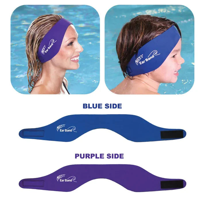 Kid Wearing Macks Ear Band for Swimming