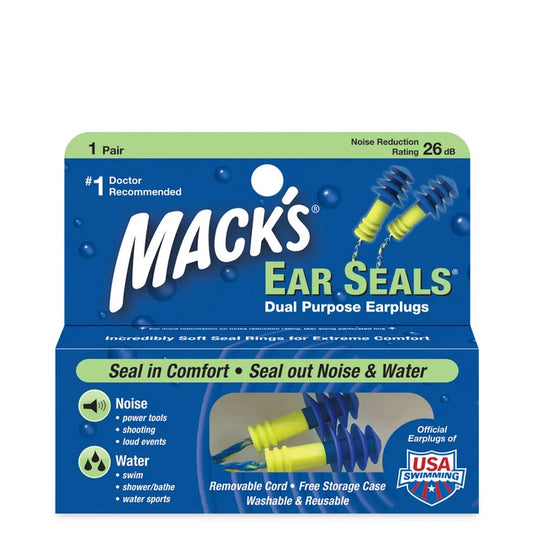 Macks Ear Seals Earplugs | Waterproof & Noise Blocking | NRR 27