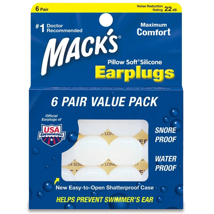 Macks Pillow Soft Silicone Earplugs | Adults | NRR 22