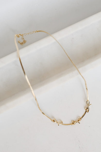 Maddy Bow Charm Necklace