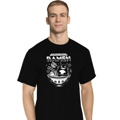 Shirts T-Shirts, Tall / Large / Black Magical Spirits Ramen