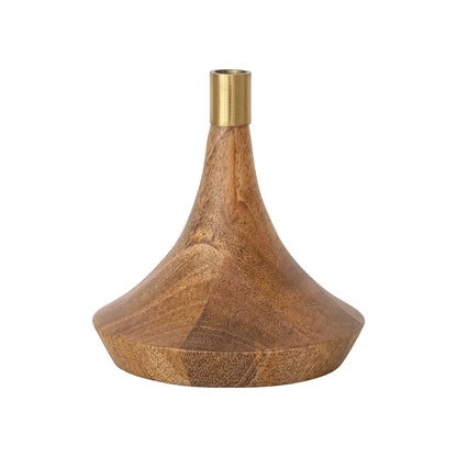 Mango Wood Taper Candle Holder (Holds 1/2" Taper)
