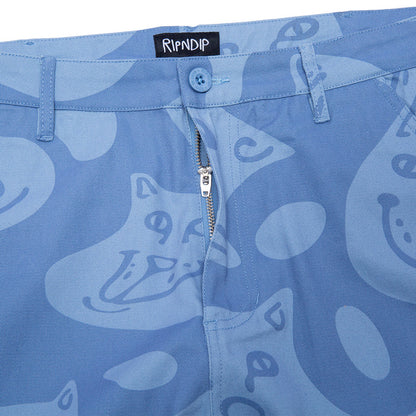 RIPNDIP Many Faces Cotton Twill Pants (Slate)