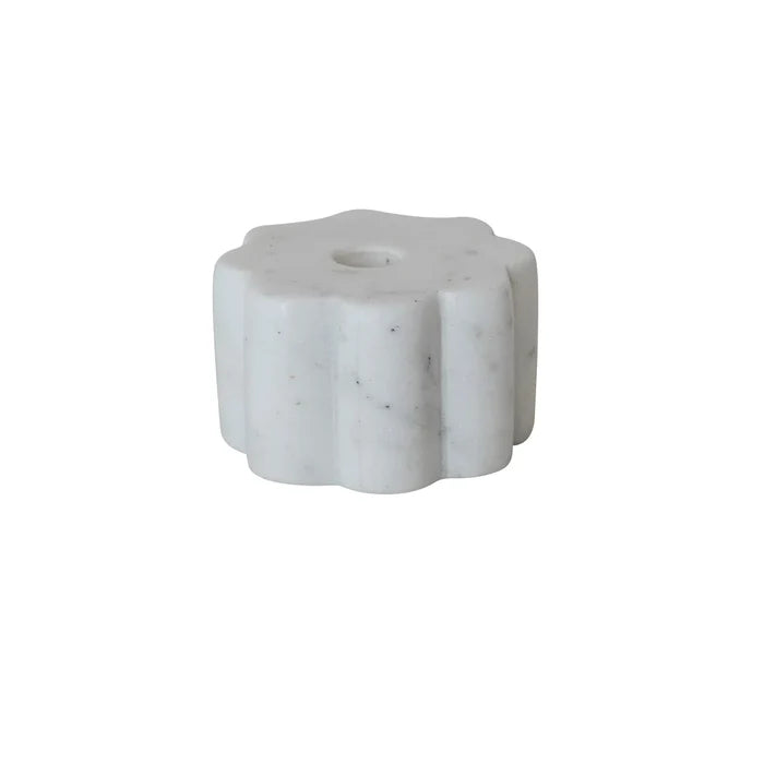 Marble Scalloped Taper Holder - Half Inch Holder