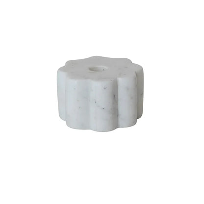 Marble Scalloped Taper Holder - Half Inch Holder