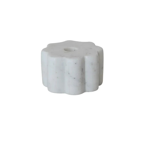 Marble Scalloped Taper Holder - Half Inch Holder