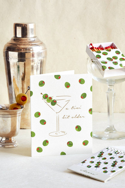 Martini Olives Birthday Greeting Card | Birthday Card