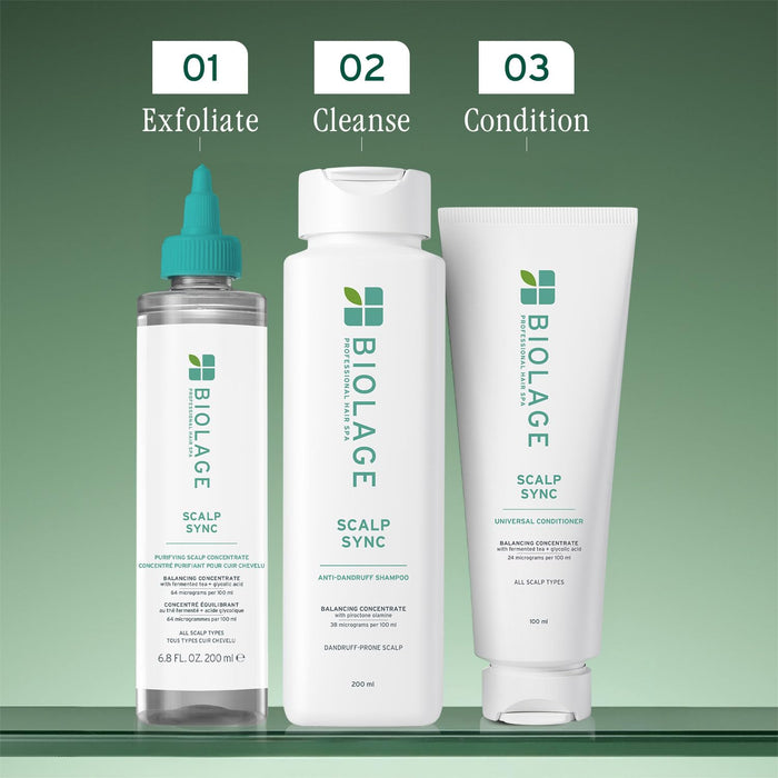Matrix Biolage Scalp Sync Anti-Dandruff Shampoo Conditioner Concentrate combo