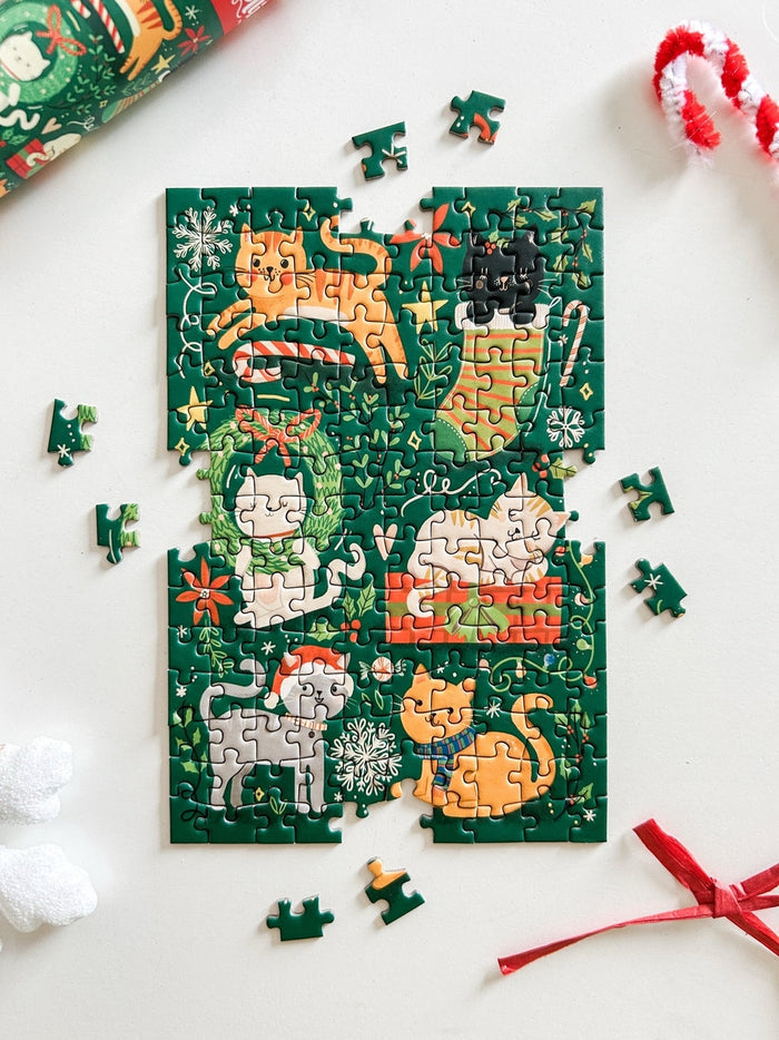 Meowy Christmas | 150 Piece Jigsaw Puzzle