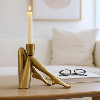Metal Legs Taper Candle Holder