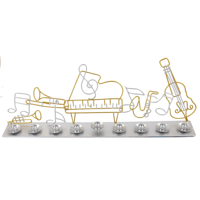 Metal Musical Menorah - Candlestock.com