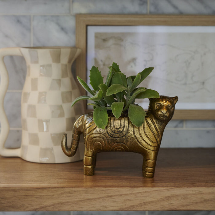 Metal Tiger Planter
