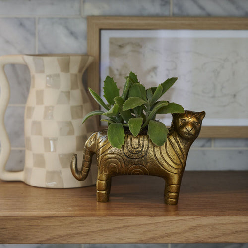 Metal Tiger Planter