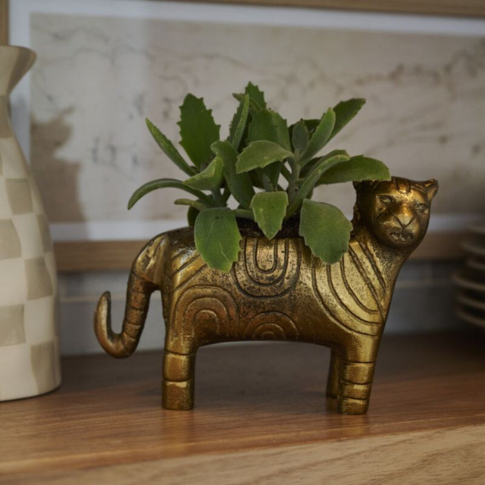 Metal Tiger Planter