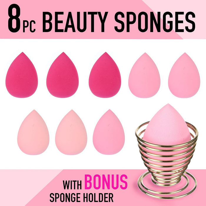 MHB Beauty Sponge with Holder Set 8pk