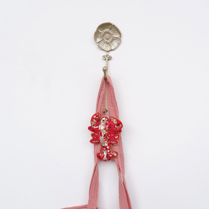 Mia Poppy Wall Hook - Recycled Brass